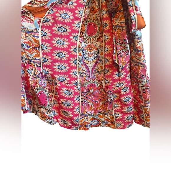 Pretty Garden Dress size L summer pink floral design dress - Picture 15 of 16